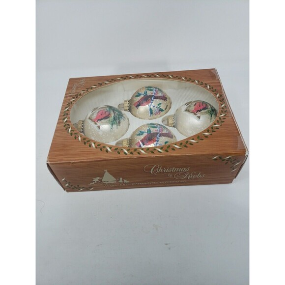Krebs Christmas Ornaments Cardinals Woodland Accent Collection VTG Excellent - Picture 9 of 16